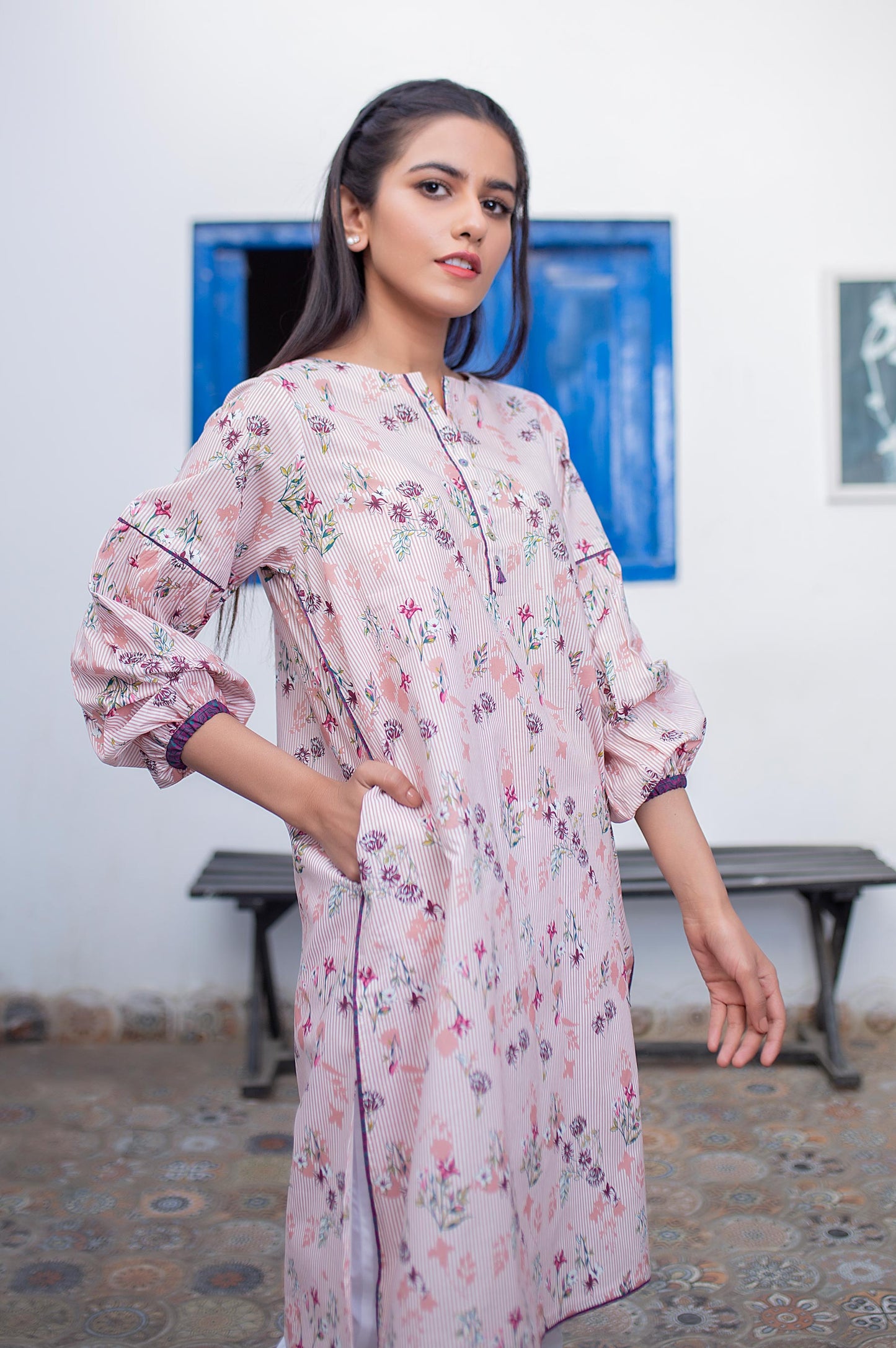 Stitched 1 Piece Digital Printed Lawn Shirt