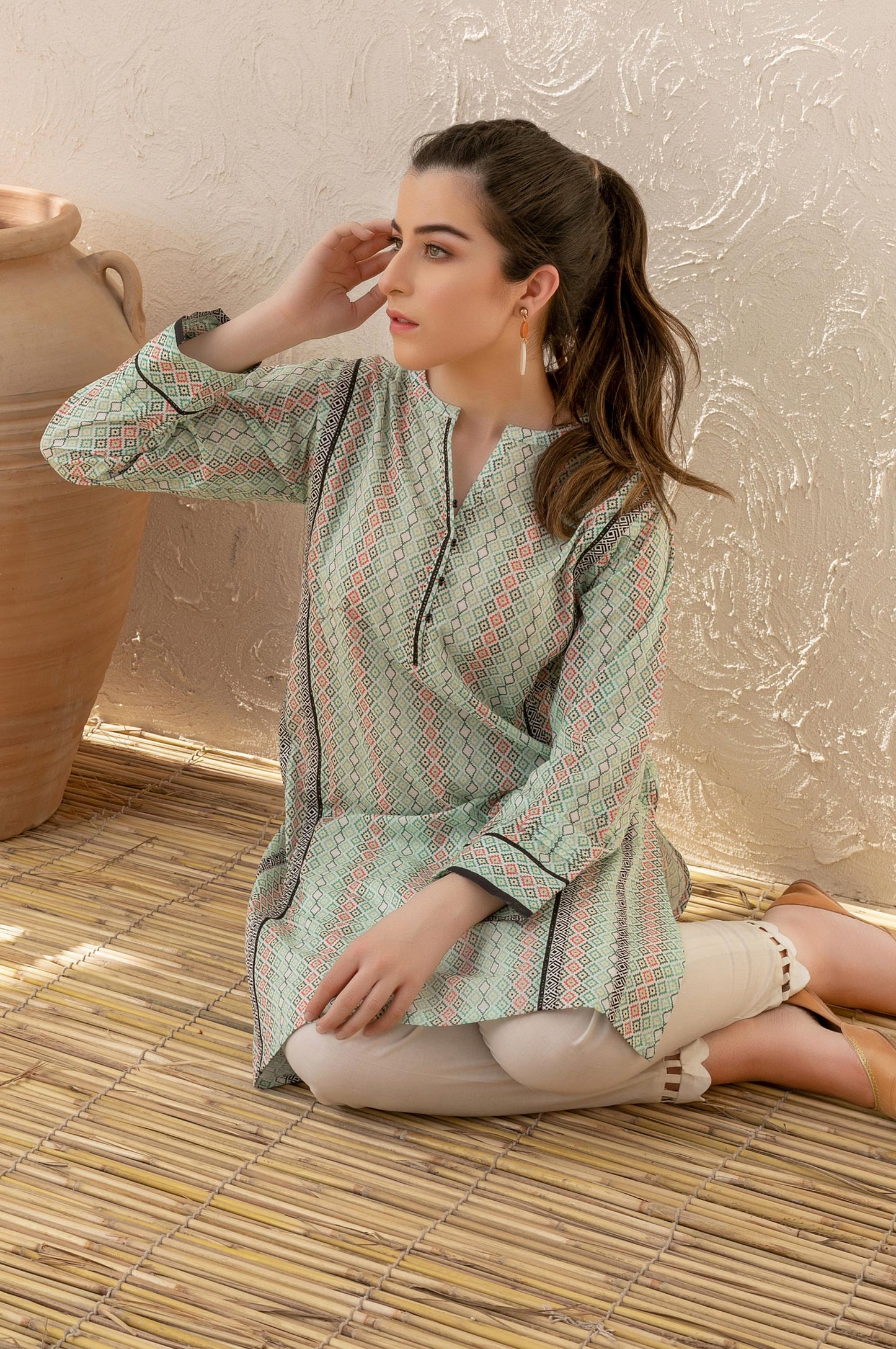 Stitched 1 Piece Printed Lawn Shirt
