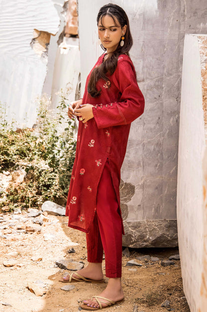 Stitched 1 Piece Self Jacquard Embroidered Shirt