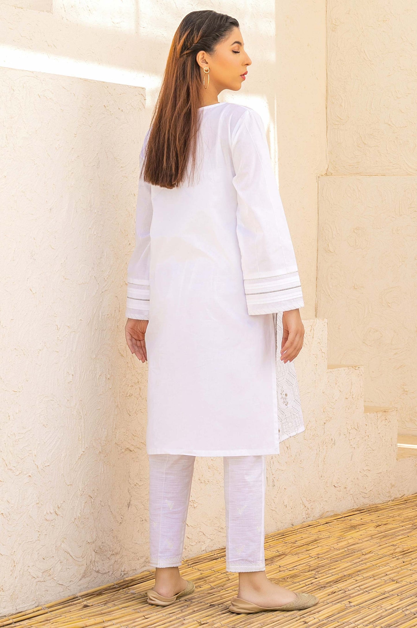 Stitched 1 Piece Embroidered Cambric Top