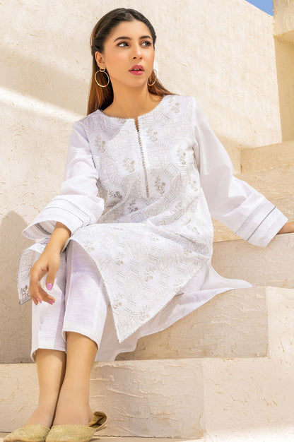 Stitched 1 Piece Embroidered Cambric Top