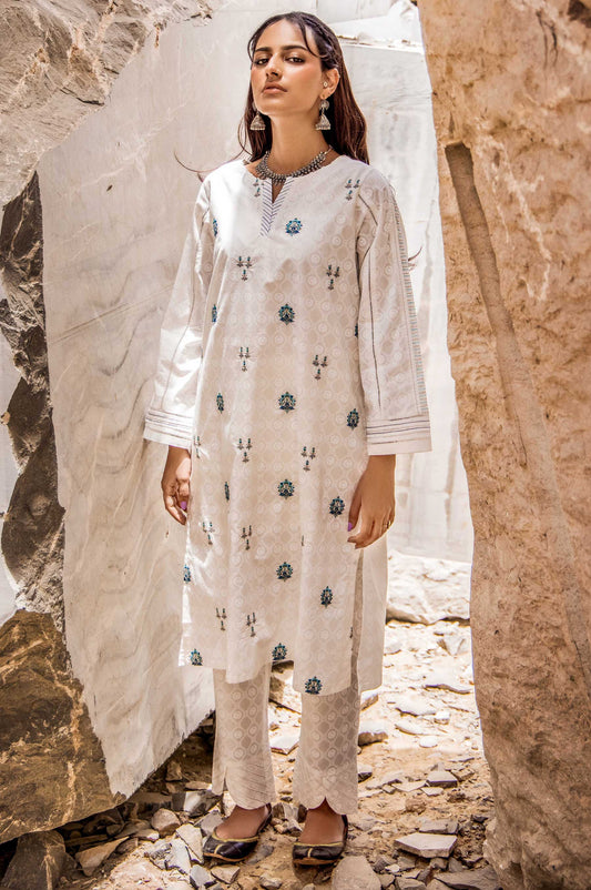 Stitched 1 Piece Embroidered Cambric Shirt