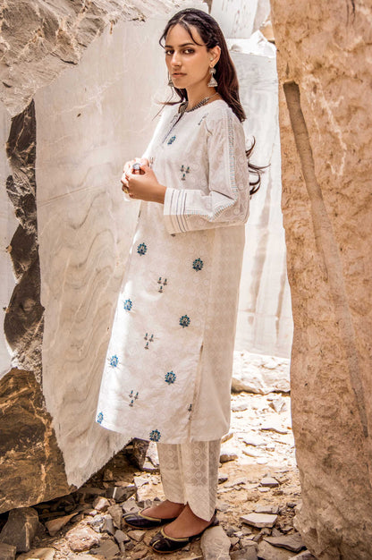 Stitched 1 Piece Embroidered Cambric Shirt