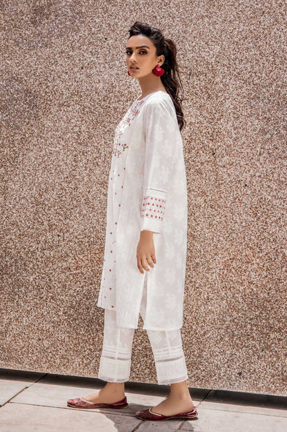 Stitched 1 Piece Embroidered Cambric Shirt