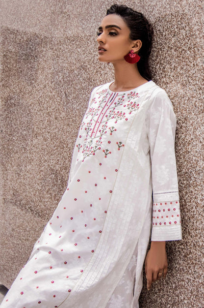 Stitched 1 Piece Embroidered Cambric Shirt