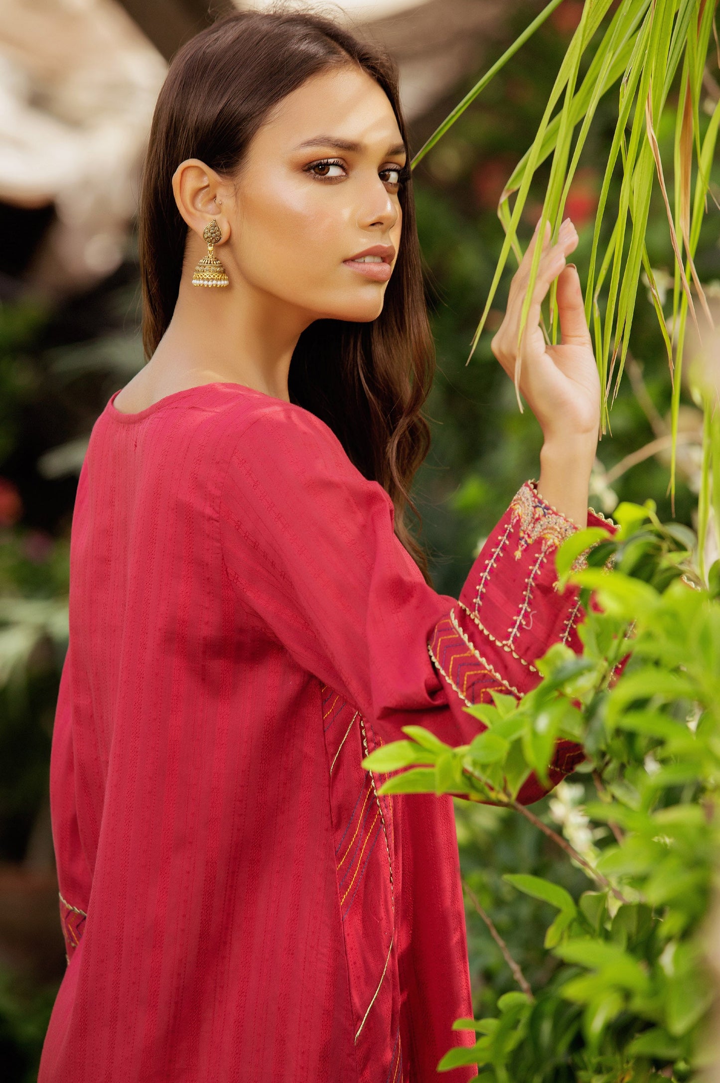 Stitched 1 Piece Embroidered Chikan Tarkashi Top