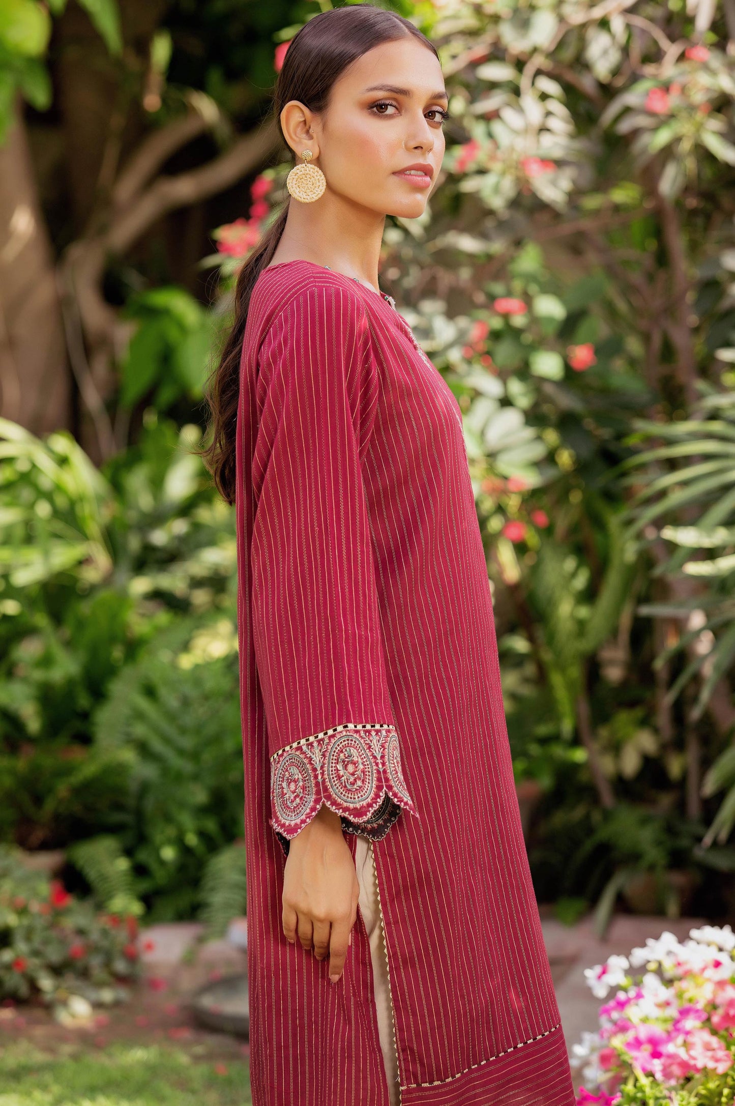 Stitched 1 Piece Embroidered Zari Turkishi Shirt