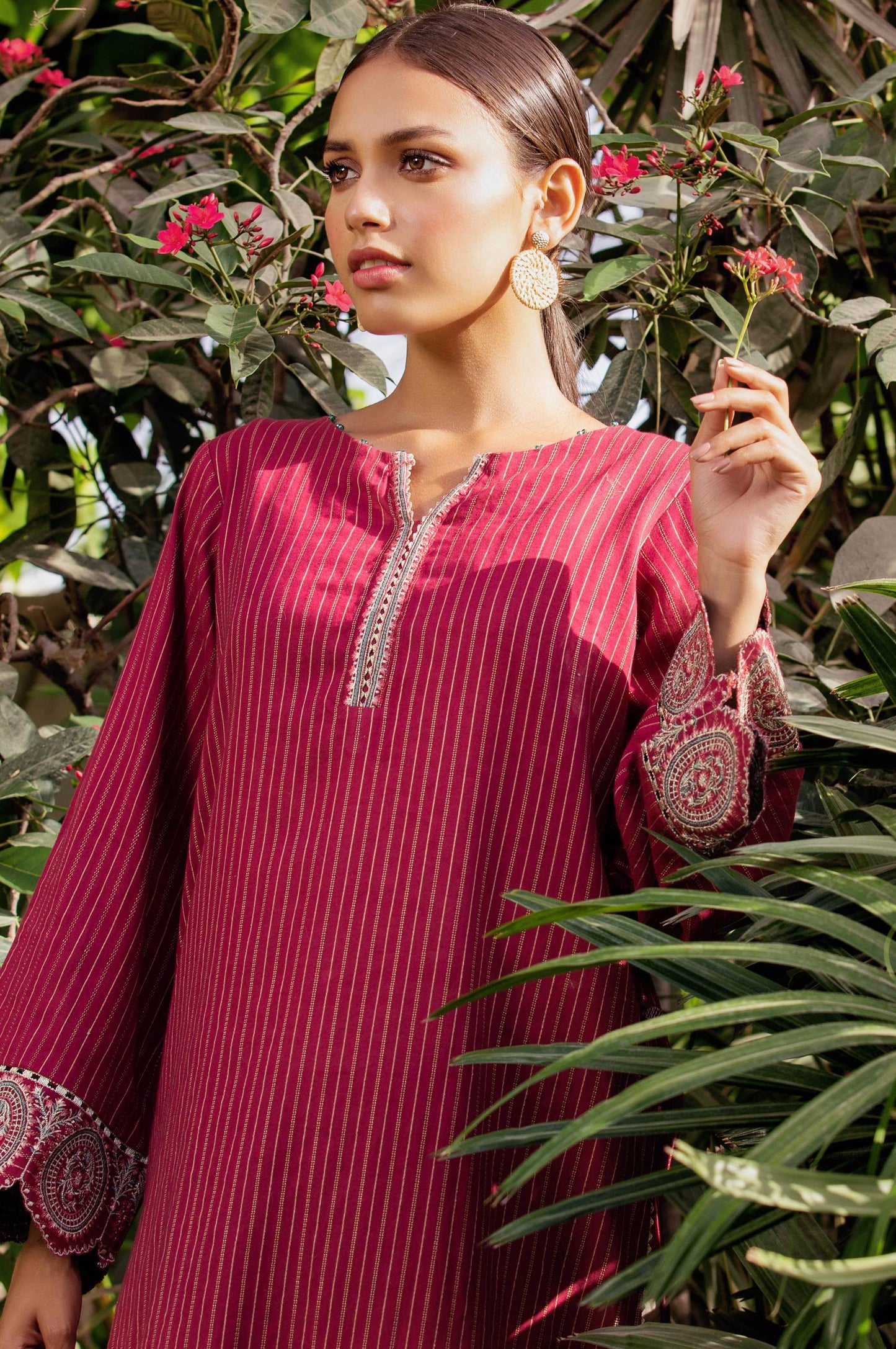Stitched 1 Piece Embroidered Zari Turkishi Shirt
