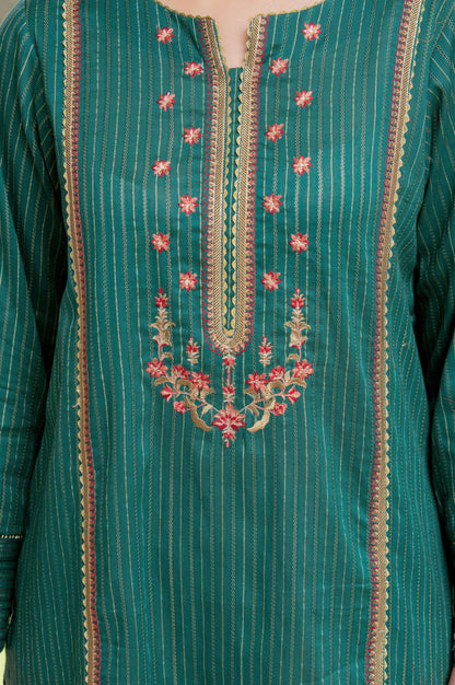 Stitched 1 Piece Embroidered Zari Turkishi Shirt