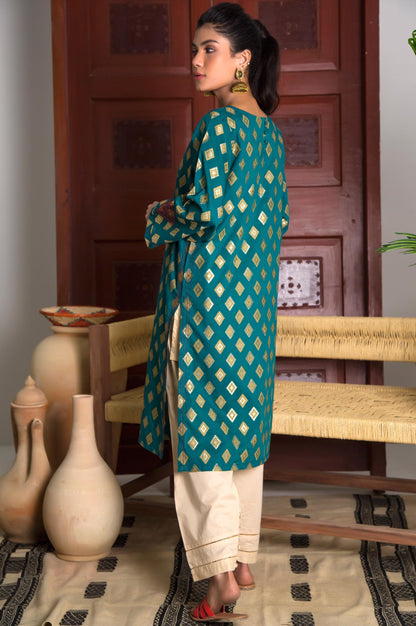 Stitched 1 Piece Satin jacquard Shirt