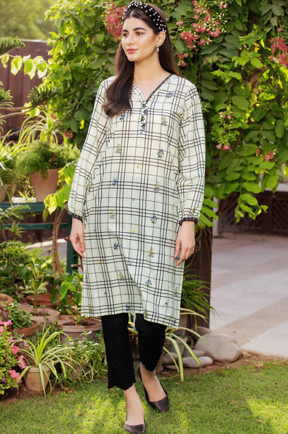 Stitched 1 Piece Embroidered Yarn Dyed Shirt