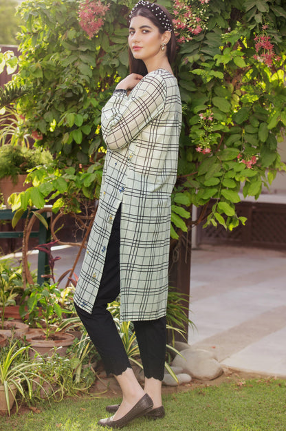 Stitched 1 Piece Embroidered Yarn Dyed Shirt