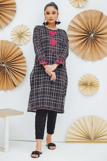 Stitched 1 Piece Embroidered Yarn Dyed Shirt