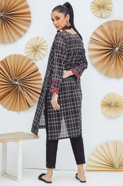 Stitched 1 Piece Embroidered Yarn Dyed Shirt