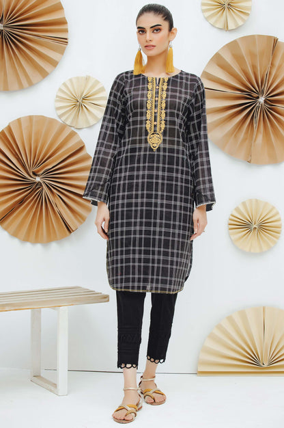 Stitched 1 Piece Embroidered Yarn Dyed Shirt