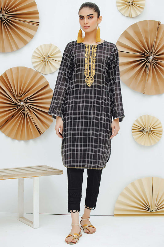 Stitched 1 Piece Embroidered Yarn Dyed Shirt