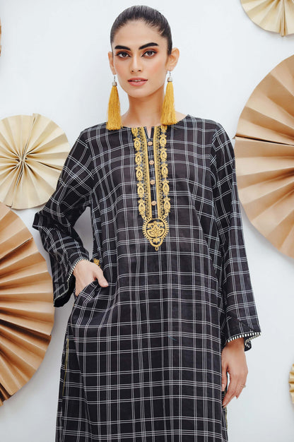 Stitched 1 Piece Embroidered Yarn Dyed Shirt