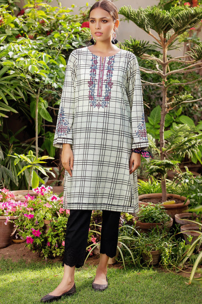 Stitched 1 Piece Embroidered Yarn Dyed Shirt