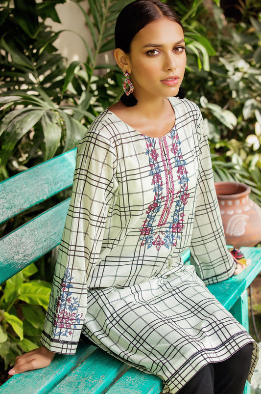 Stitched 1 Piece Embroidered Yarn Dyed Shirt