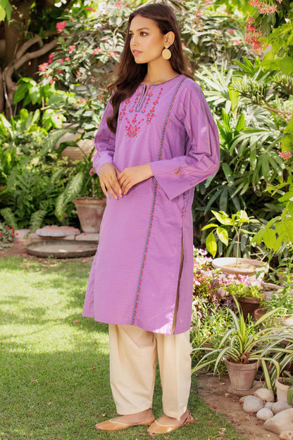 Stitched 1 Piece Embroidered Yarn Dyed Shirt
