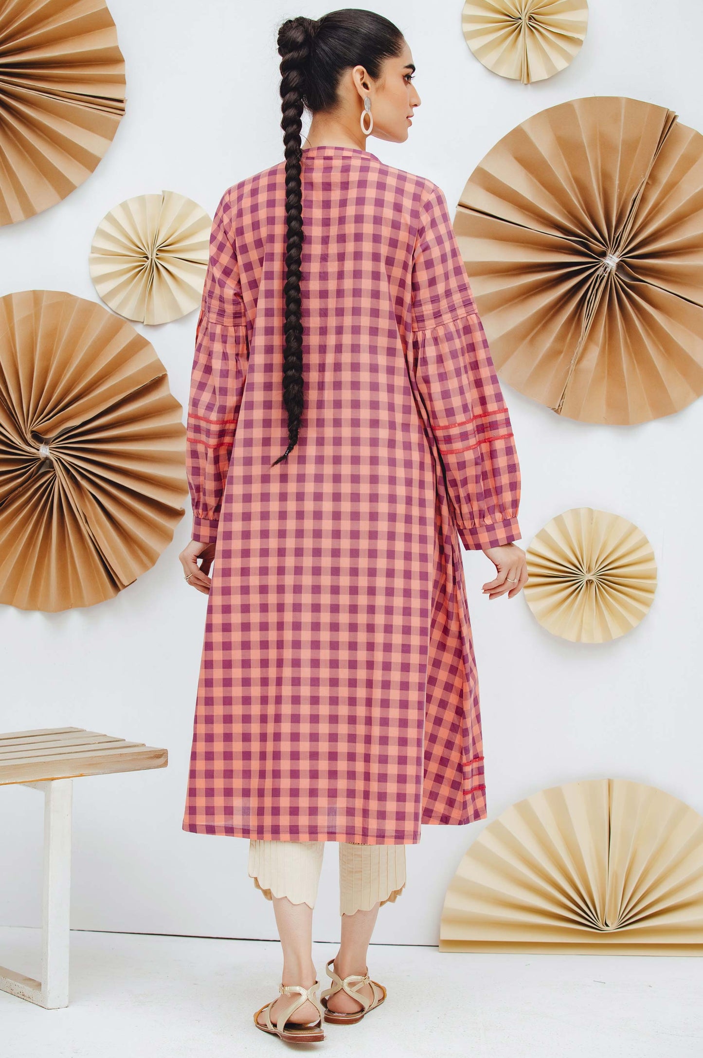 Stitched 1 Piece Embellished Yarn Dyed Shirt