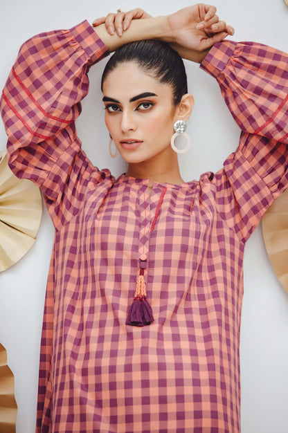 Stitched 1 Piece Embellished Yarn Dyed Shirt