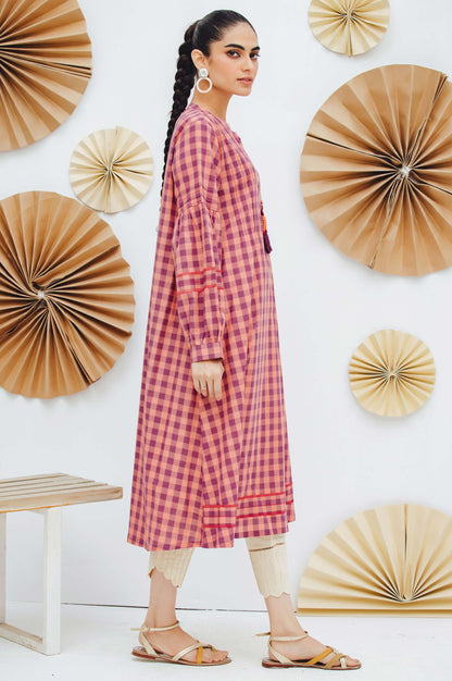 Stitched 1 Piece Embellished Yarn Dyed Shirt