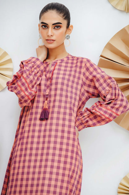 Stitched 1 Piece Embellished Yarn Dyed Shirt