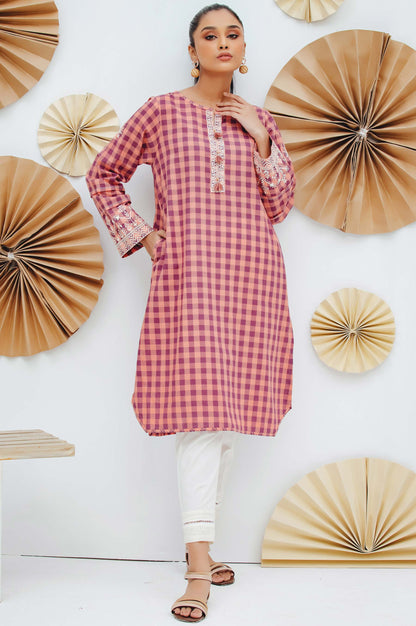 Stitched 1 Piece Embroidered Yarn Dyed Shirt