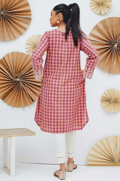 Stitched 1 Piece Embroidered Yarn Dyed Shirt