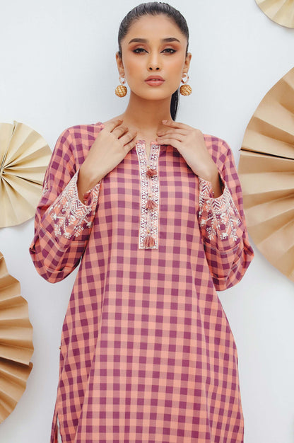 Stitched 1 Piece Embroidered Yarn Dyed Shirt