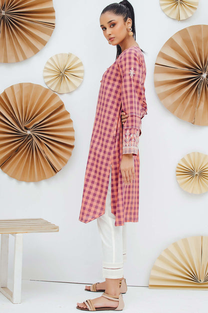 Stitched 1 Piece Embroidered Yarn Dyed Shirt