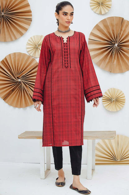 Stitched 1 Piece Embroidered Yarn Dyed Shirt