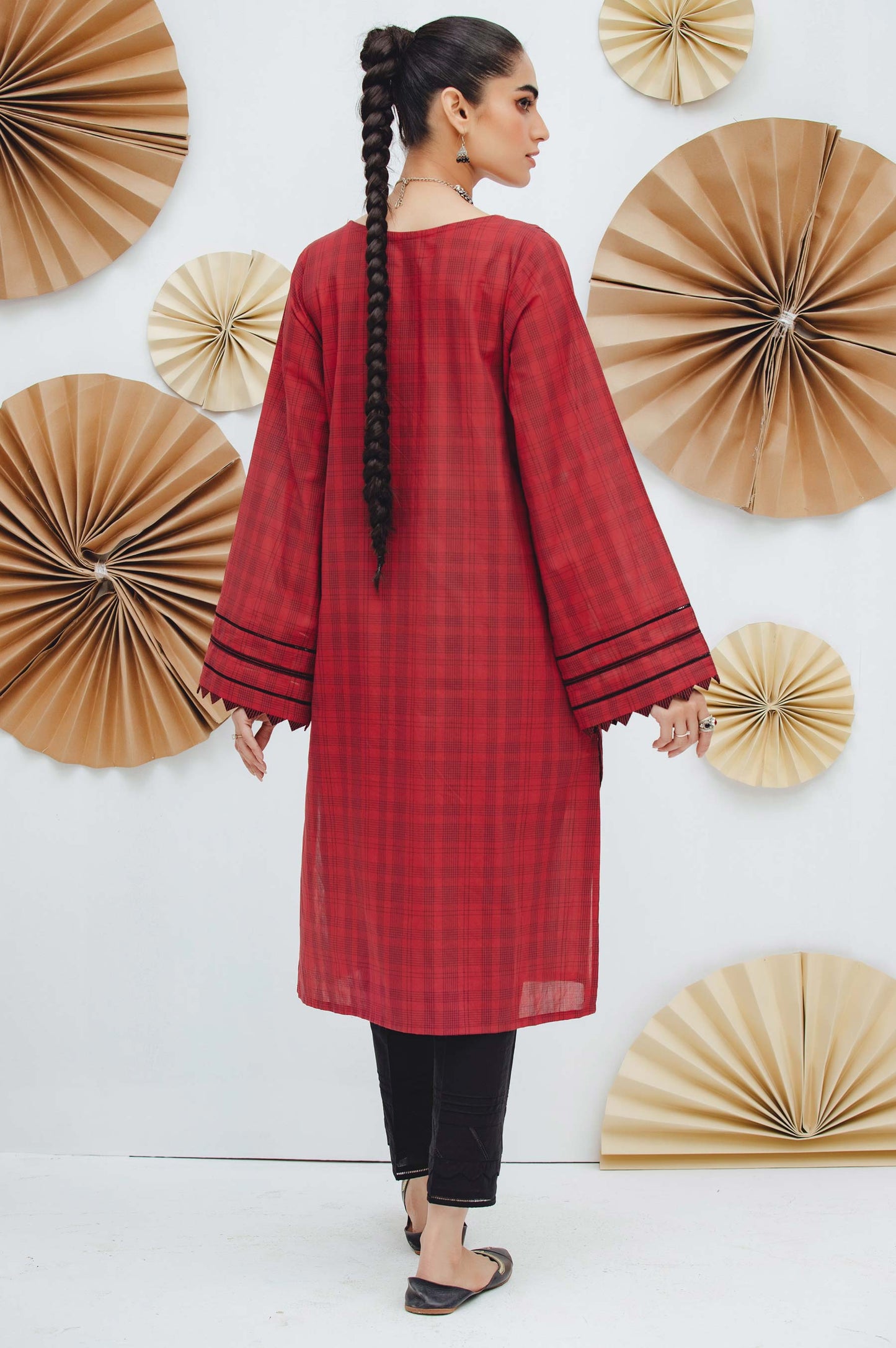 Stitched 1 Piece Embroidered Yarn Dyed Shirt