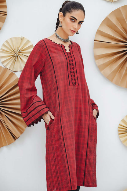 Stitched 1 Piece Embroidered Yarn Dyed Shirt