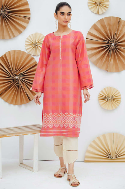 Stitched 1 Piece Embroidered Yarn Dyed Shirt