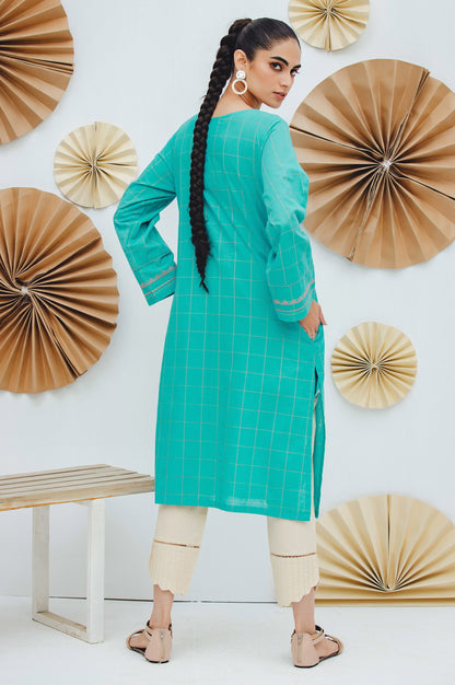 Stitched 1 Piece Embroidered Yarn Dyed Shirt