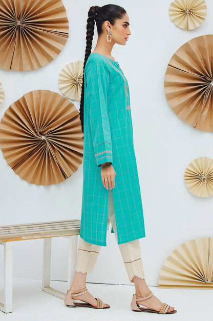 Stitched 1 Piece Embroidered Yarn Dyed Shirt