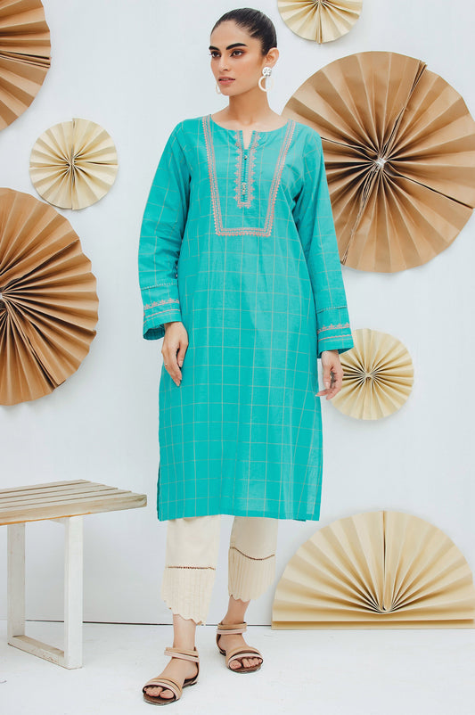 Stitched 1 Piece Embroidered Yarn Dyed Shirt