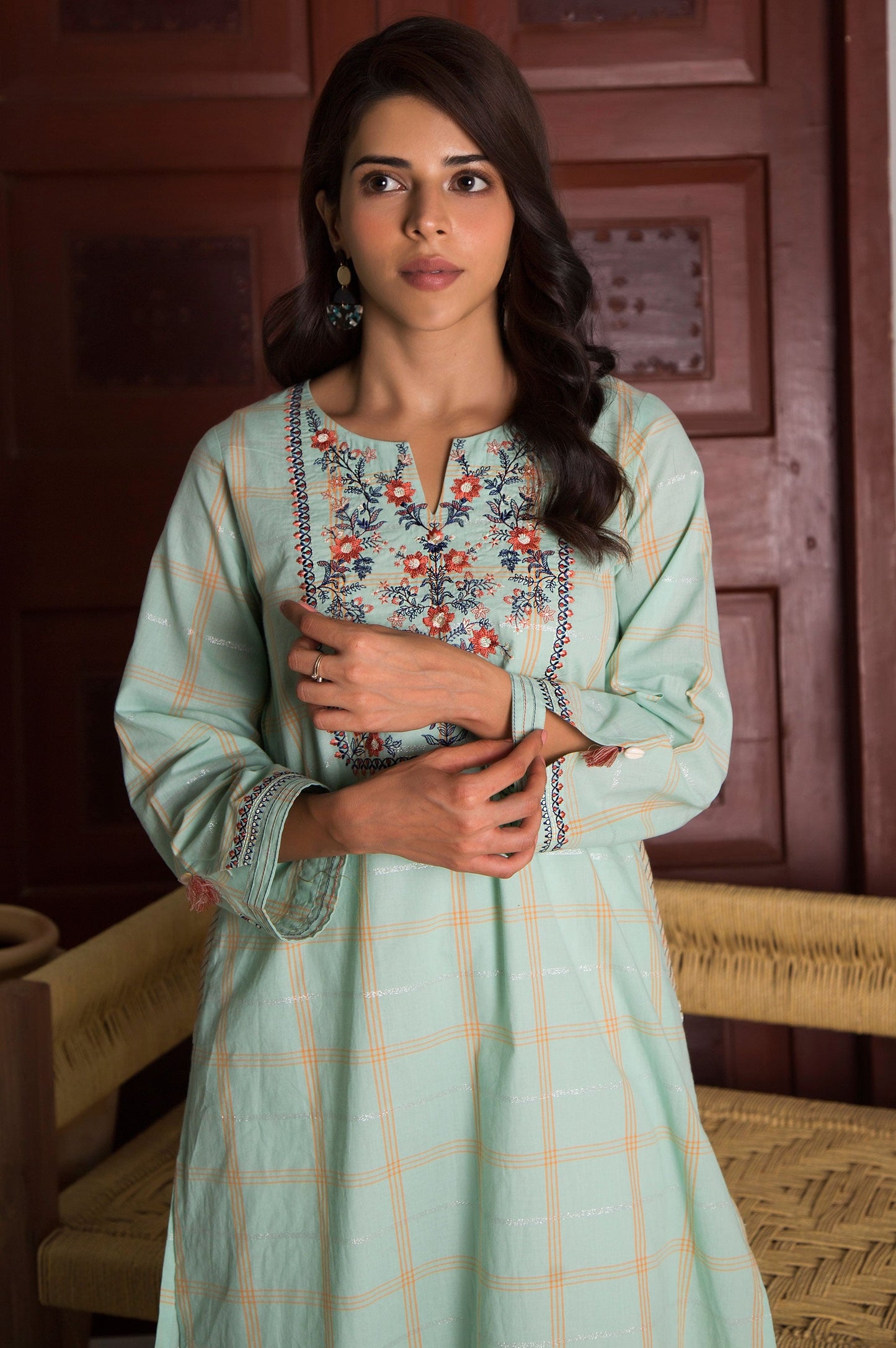 Stitched 1 Piece Yarn Dyed Stripes Shirt