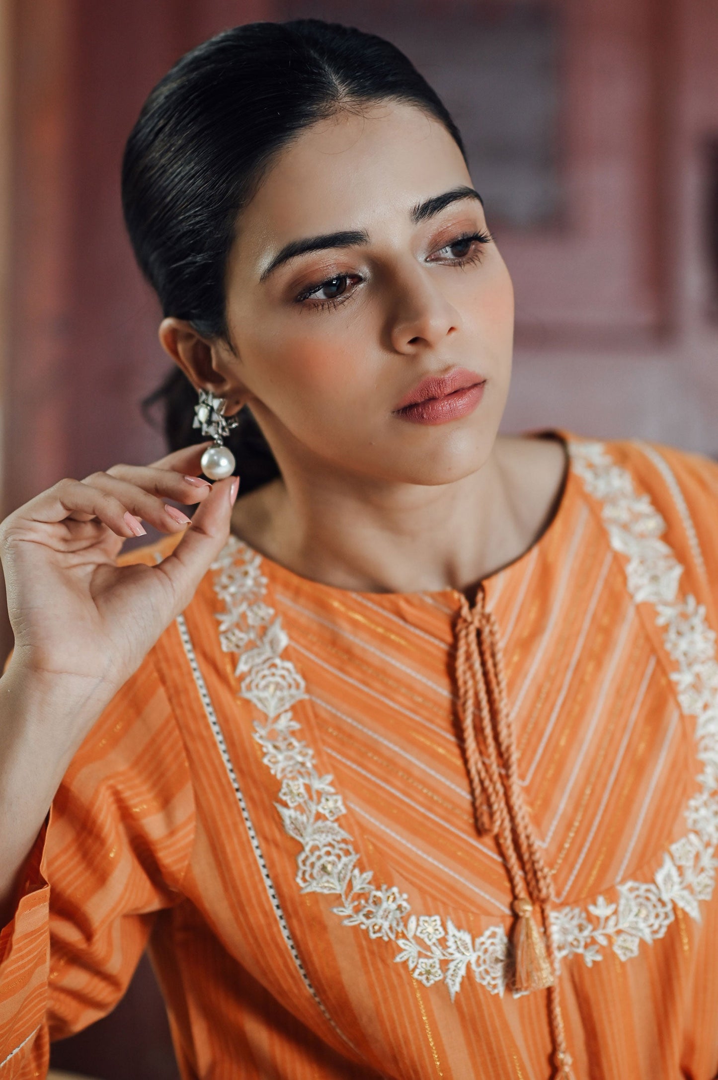 Stitched 1 Piece Yarn Dyed Stripes Shirt