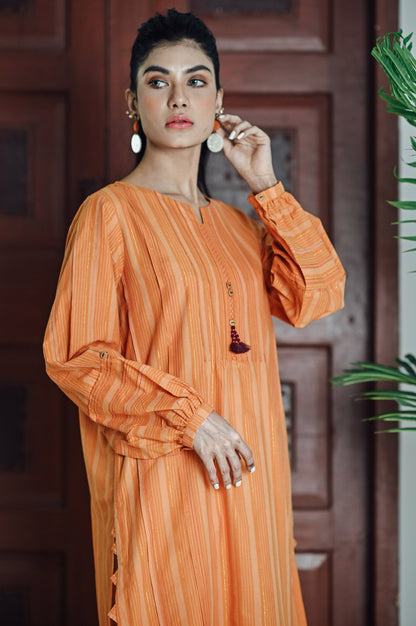 Stitched 1 Piece Yarn Dyed Stripes Top