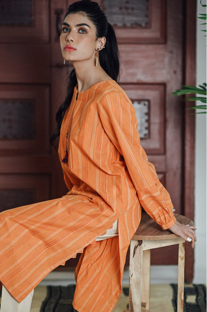 Stitched 1 Piece Yarn Dyed Stripes Top