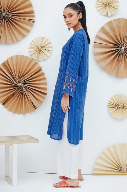 Stitched 1 Piece Embroidered Yarn Dyed Shirt