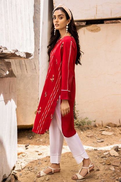 Stitched 1 Piece Embroidered Cambric Shirt