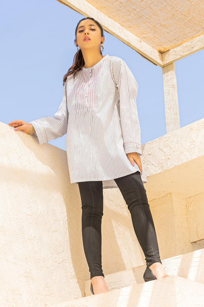 Stitched 1 Piece Embellished woven Shirt