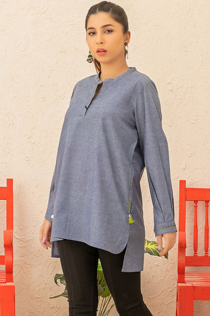 Stitched 1 Piece Chambray Shirt