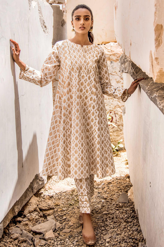 Stitched 1 Piece Printed Gold Paste Cambric Shirt