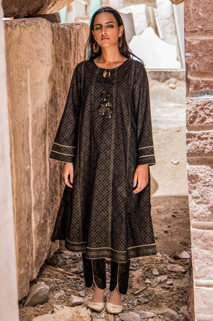 Stitched 1 Piece Printed Gold Paste Cambric Shirt