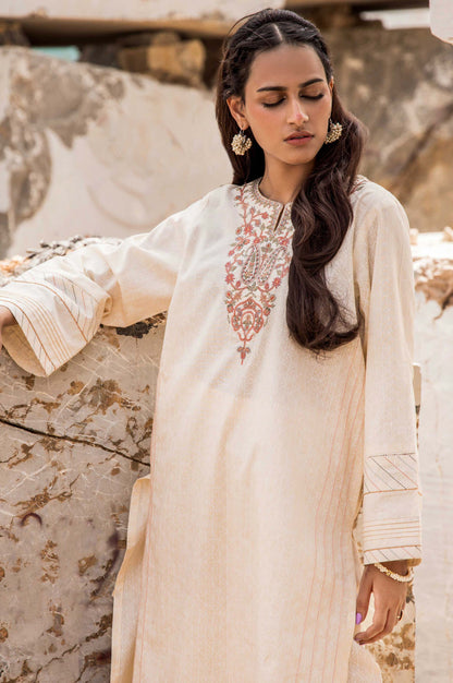 Stitched 1 Piece Printed White Paste Cambric Shirt